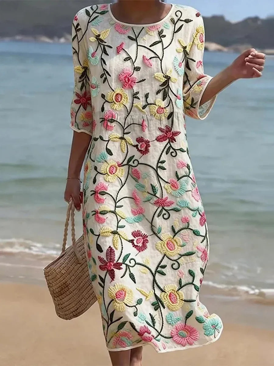 Sara - Luchtige jurk met bloemenprint