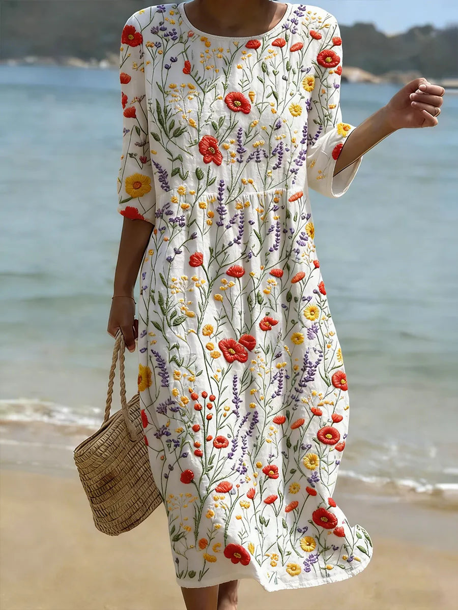 Tess - Zomerse Jurk met bloemdesign