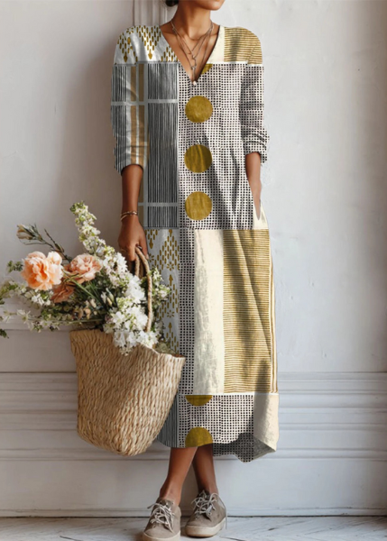 Lotte - Bohemian jurk met artistiek design