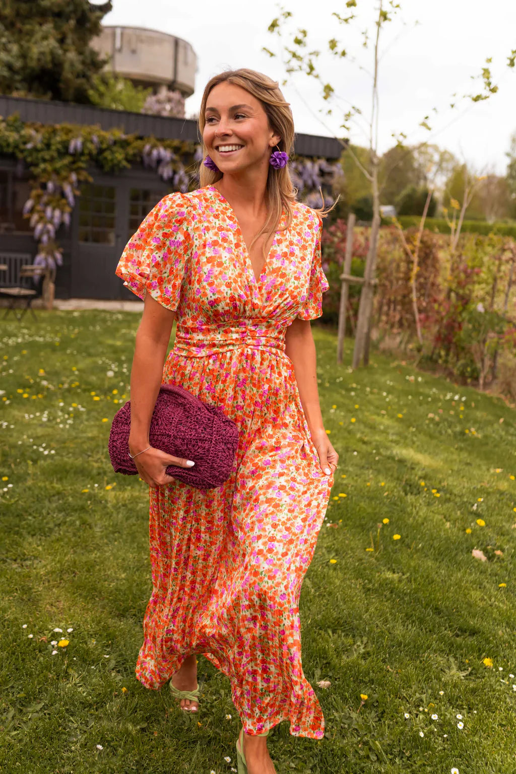 EVI - Zomerse Bloemenjurk met V-hals